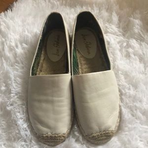 White Leather espadrilles